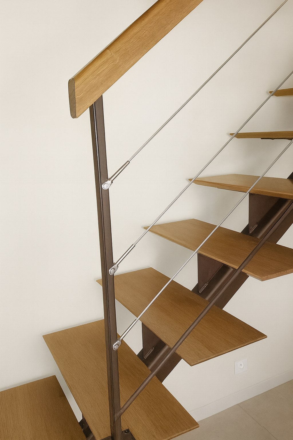 Escalier bois et métal
